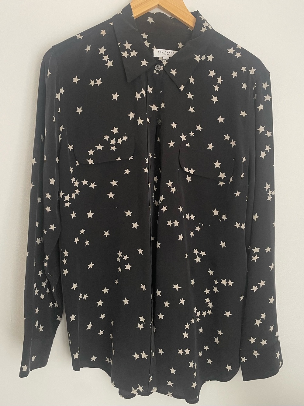 Equipment signature silk shirt L